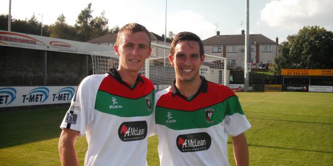 Jay Magee and Andy Waterworth; Glentoran